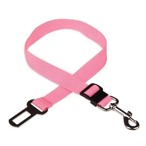 ceinture chien voiture rose