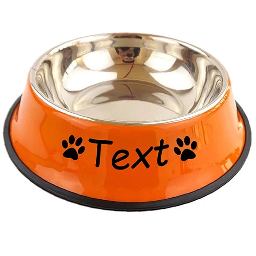 gamelle pour chien personnalisé orange