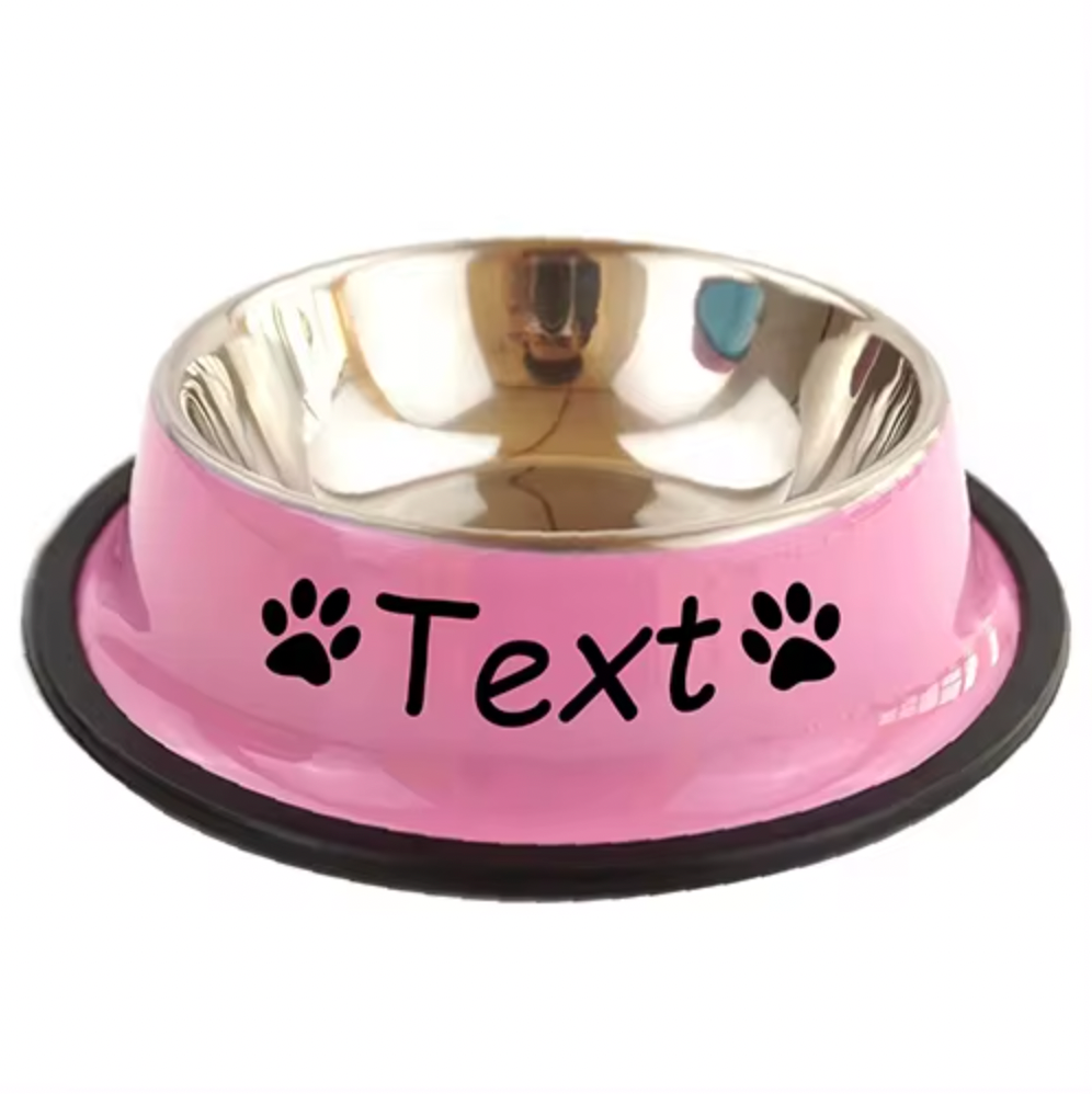 gamelle pour chien personnalisé rose