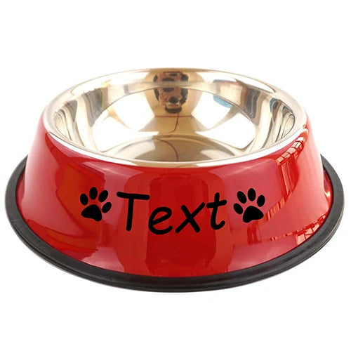 gamelle pour chien personnalisé rouge