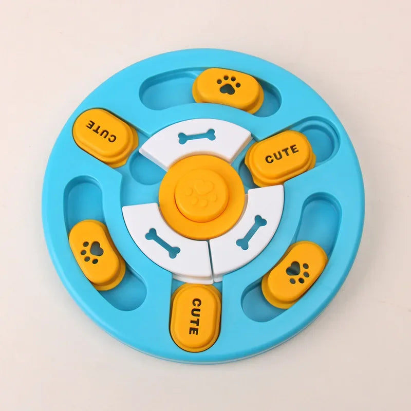 jouet interactif pour chien turquoise