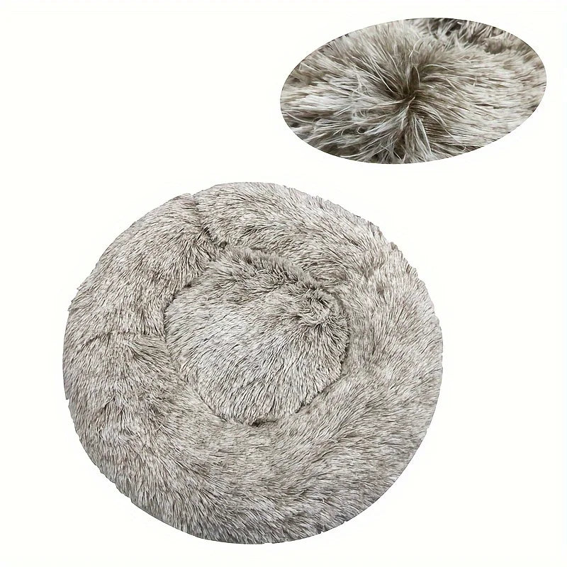 panier chien anti stress gris