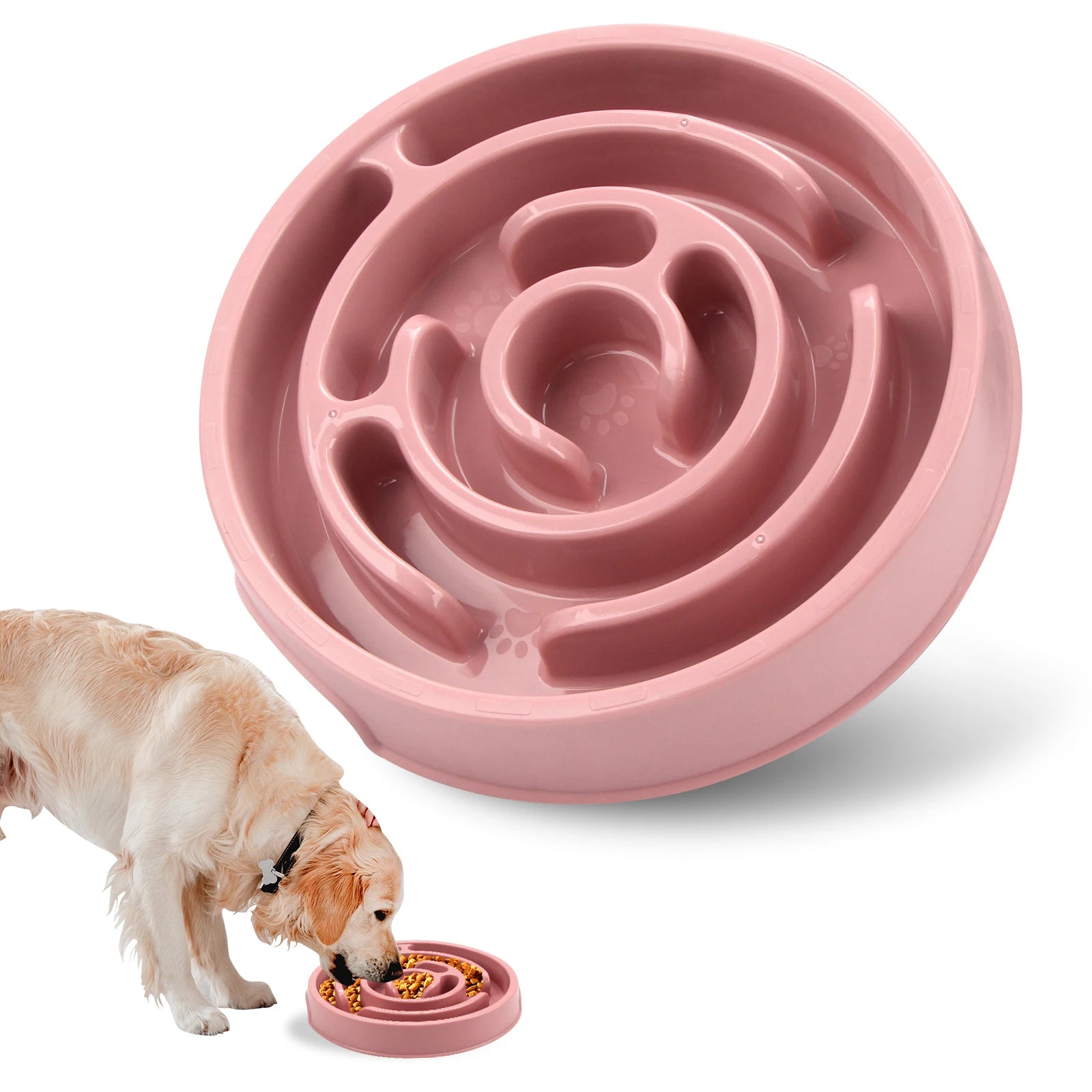 petite gamelle anti glouton chien rose