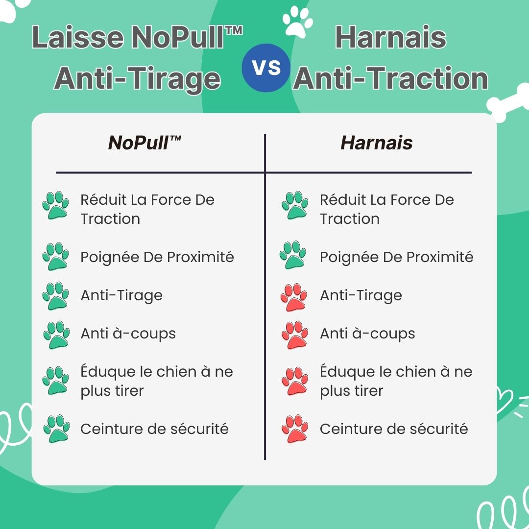 Laisse NoPull™ 3 en 1 Anti-Tirage